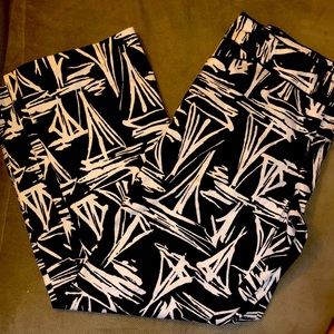 🏷Pinky & Dianne Navy Patterned Pants - Size 16